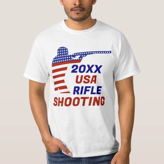 USA Patriotic Rifle Shooting T-Shirt (Front)