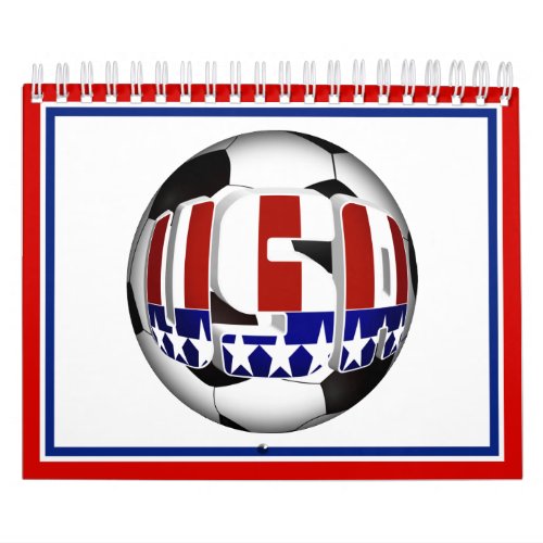 USA Patriotic SOCCER Sports Calendar