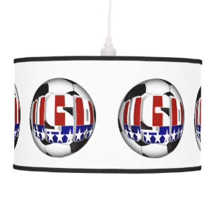 USA Patriotic SOCCER Sports Ceiling Lamp