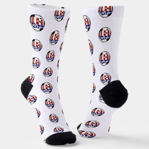 USA Patriotic SOCCER Sports Socks