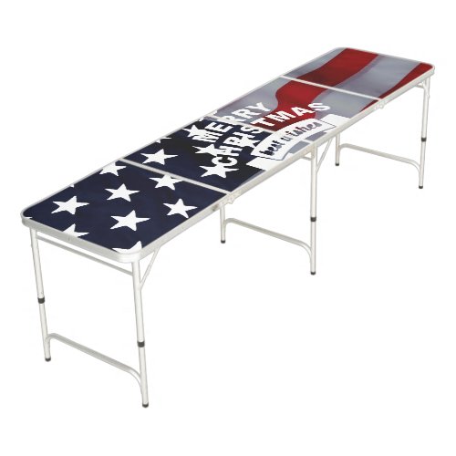 USA patriotic Stars and Stripes American Best Wish Beer Pong Table