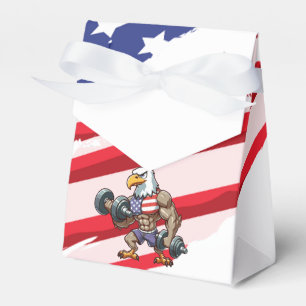 USA/patriotic weightlifting bald eagle Favor Boxes