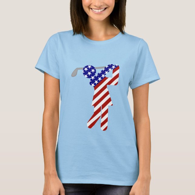 USA Patriotic WOMEN'S GOLF T-Shirt (Front)