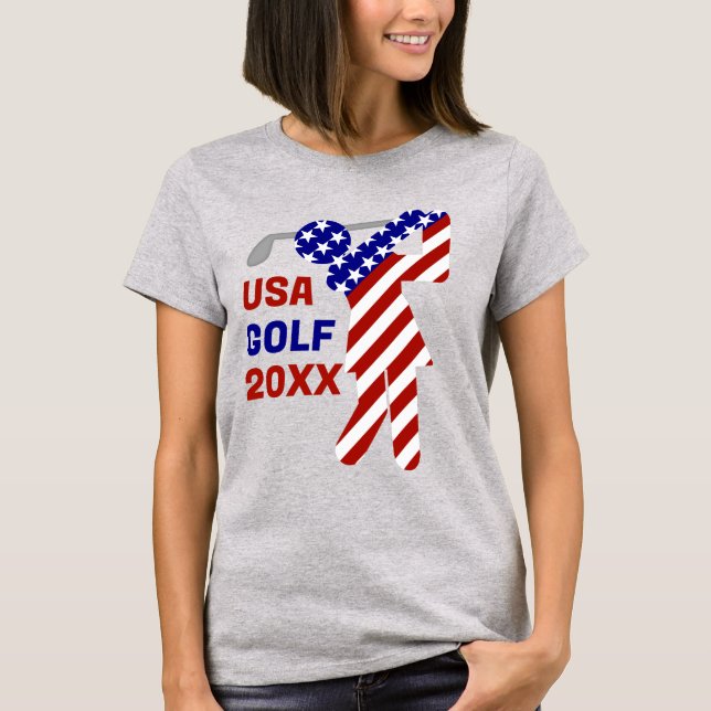 USA Patriotic WOMEN'S GOLF T-Shirt (Front)
