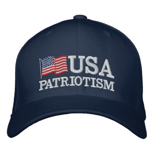 USA Patriotism Flag B Embroidered Baseball Hat