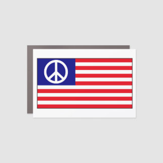 USA Peace Flag Car Magnet