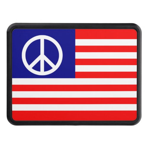 USA Peace Flag for Hitch Trailer Hitch Cover
