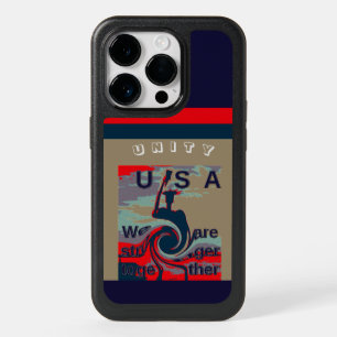 USA Peace Love and Unity We are Stronger Together OtterBox iPhone 14 Pro Case