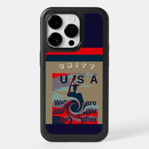 USA Peace Love and Unity We are Stronger Together  OtterBox iPhone 14 Pro Case