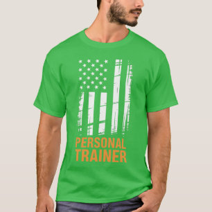 USA Personal Trainer American Flag Patriotic Funny T-Shirt