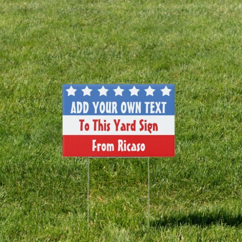 USA Personalized Election Customizable Sign