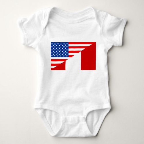 usa peru country half flag america symbol baby bodysuit