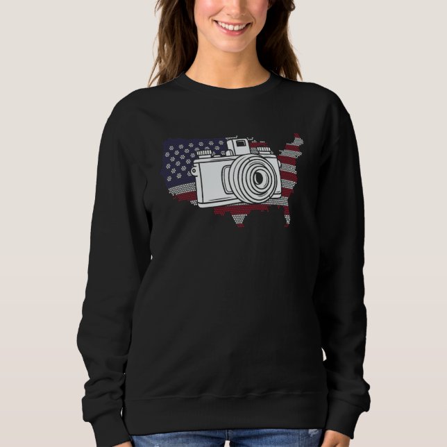 USA Photography Camera Picture Image Resolution Ph Sweatshirt (Front)
