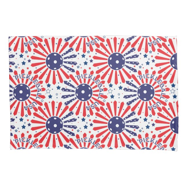 USA pickleball pattern Pillow Case (Front)