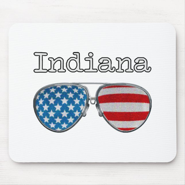 USA PILOT GLASSES INDIANA  MOUSE PAD (Front)