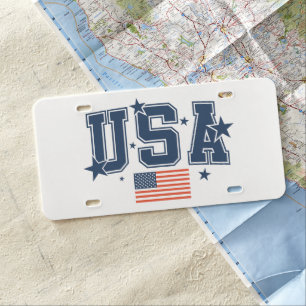 USA Plastic License Plate