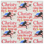 USA PLAY LIKE A GIRL PERSONALIZED TENNIS FABRIC