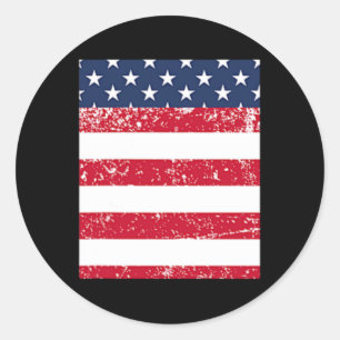 Usa Pocket With American Flag For 4th Of July Classic Round Sticker