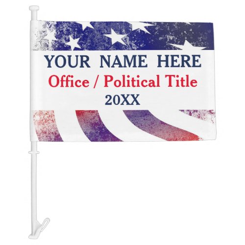 USA  Political Campaign  Car Flag