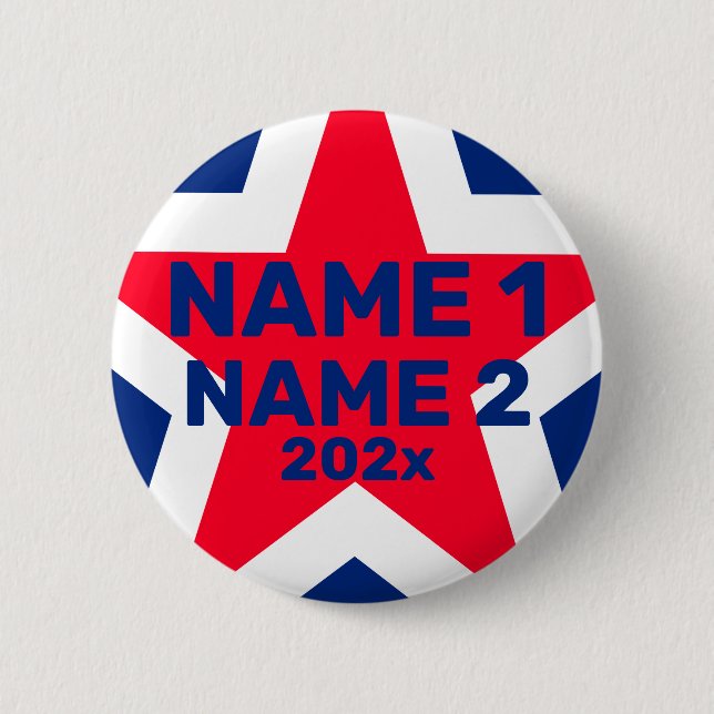 USA politics / elections names Button (Front)