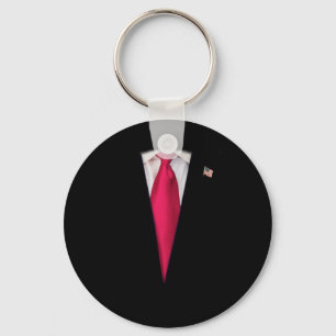 Usa President Trump Suit Easy Halloween Costume Keychain
