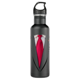 USA President Trump Suit, Easy Halloween Costume Stainless Steel Water Bottle