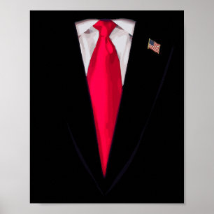 Usa President Trump Suit Funny Halloween Costume G Poster