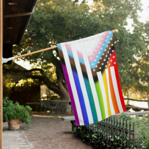 USA Progress Pride House Flag
