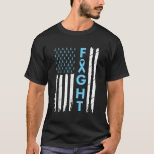Usa Prostate Cancer Awareness Light Blue Ribbon Su T-Shirt