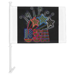 USA Proud   Car Flag