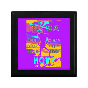 USA Psychedelic Hope: Neon Unity Art Jewelry Box
