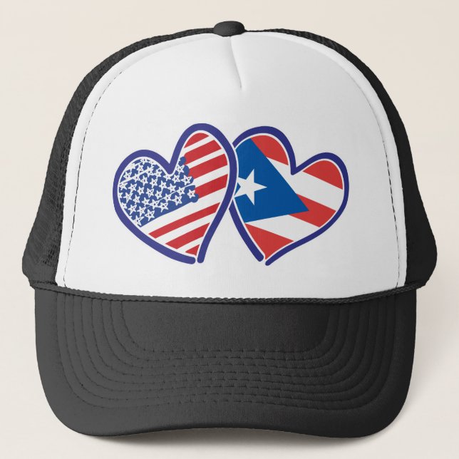 USA-PUERTO-RICO TRUCKER HAT (Front)