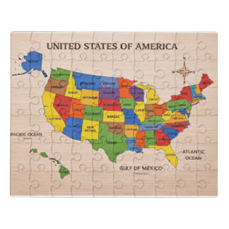 USA Puzzle Map – Educational Kids Jigsaw Gift
