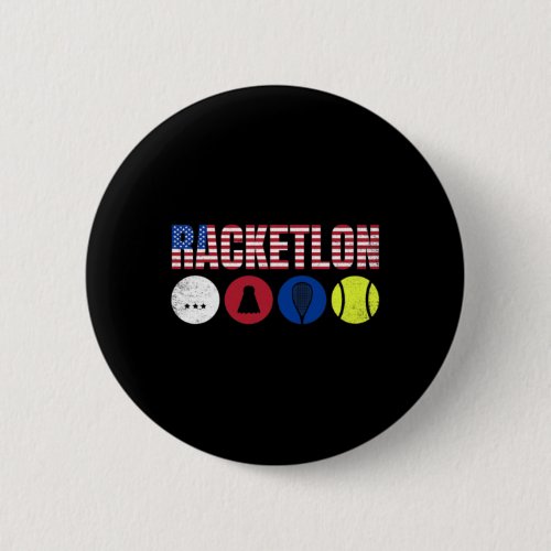 Usa Racketlon - Table Tennis Badminton Squash Tenn Button