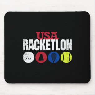 Usa Racketlon - Table Tennis Badminton Squash Tenn Mouse Pad