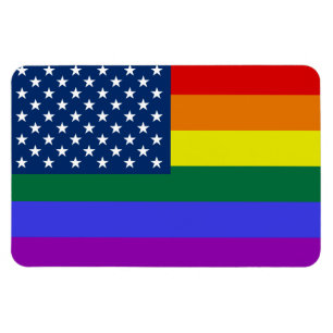 USA Rainbow Pride Magnet
