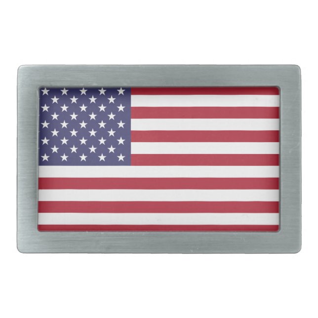 USA RECTANGULAR BELT BUCKLE (Front)