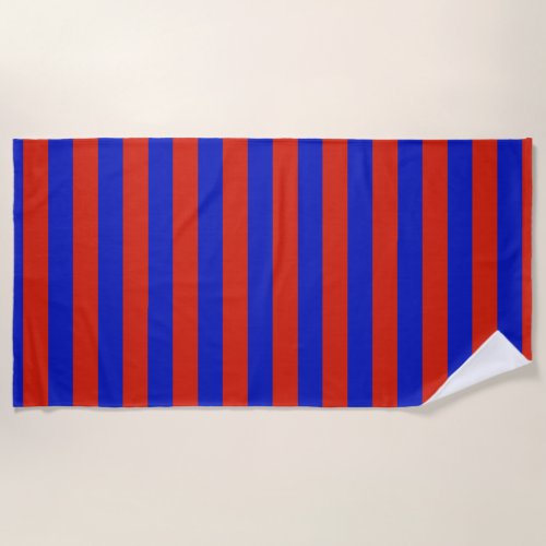 USA red blue color stripes  simple  elegant Beach Towel