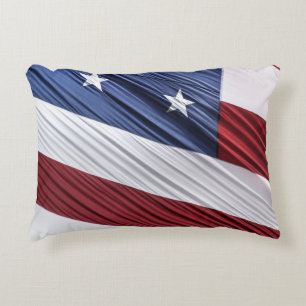 USA Red, White and Blue American Patriotic Flag Accent Pillow