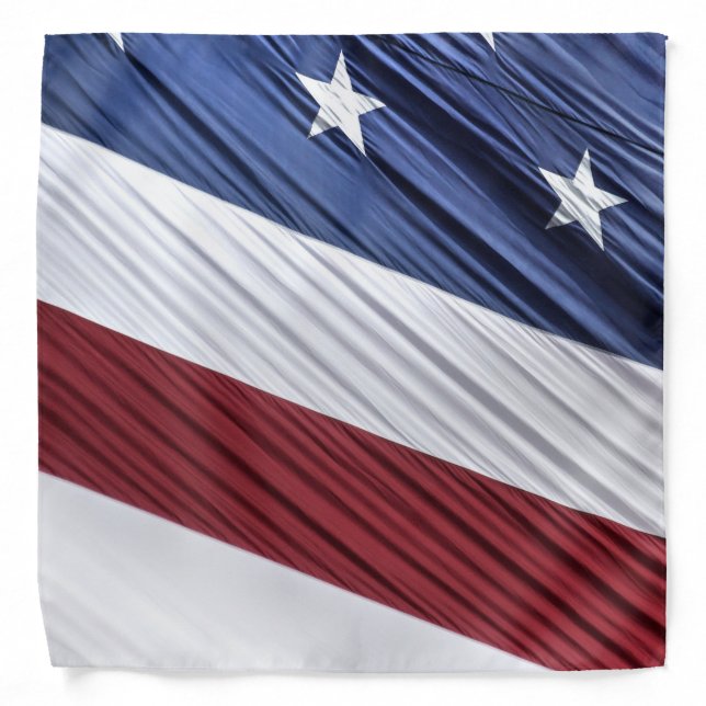 USA Red, White and Blue American Patriotic Flag Bandana (Front)