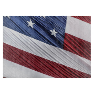 USA Red, White and Blue American Patriotic Flag Cutting Board