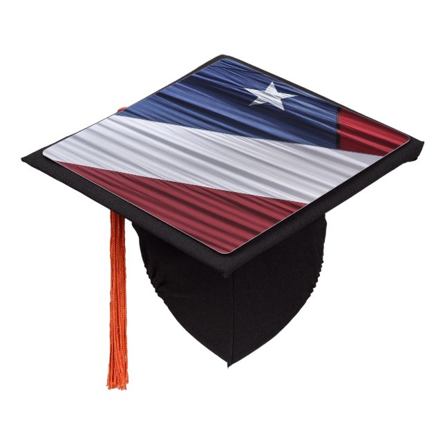 USA Red, White and Blue American Patriotic Flag Graduation Cap Topper (Angled)