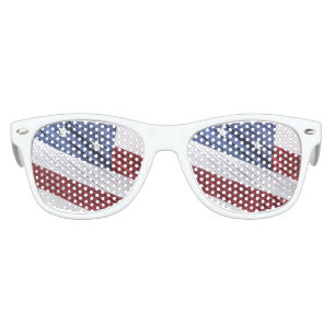 USA Red, White and Blue American Patriotic Flag Kids Sunglasses