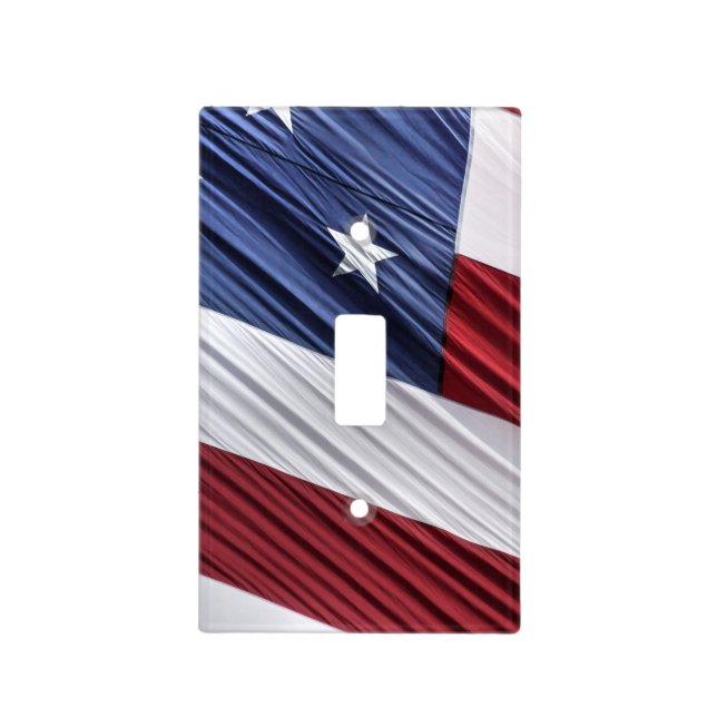 USA Red, White and Blue American Patriotic Flag Light Switch Cover (Front)