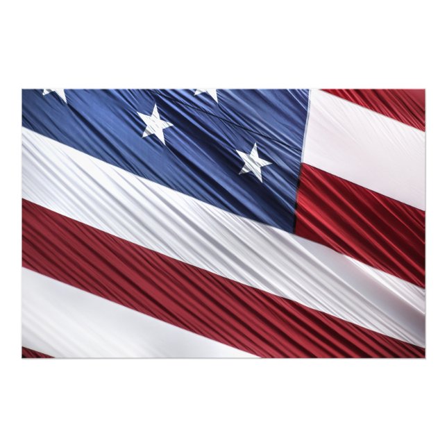 USA Red, White and Blue American Patriotic Flag Photo Print (Front)