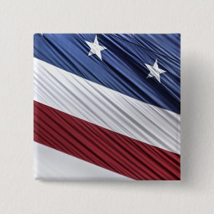 USA Red, White and Blue American Patriotic Flag Pinback Button