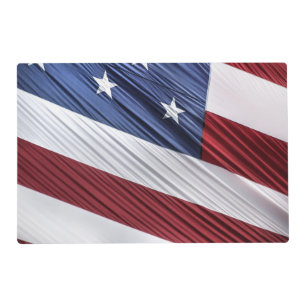 USA Red, White and Blue American Patriotic Flag Placemat