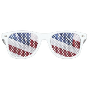 USA Red, White and Blue American Patriotic Flag Retro Sunglasses