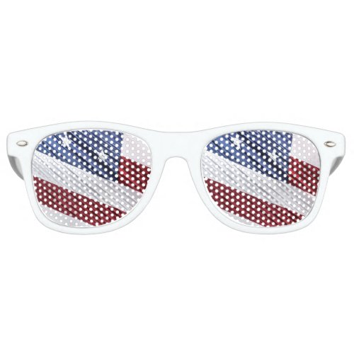 USA Red White and Blue American Patriotic Flag Retro Sunglasses