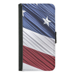 USA Red, White and Blue American Patriotic Flag Wallet Phone Case For Samsung Galaxy S5